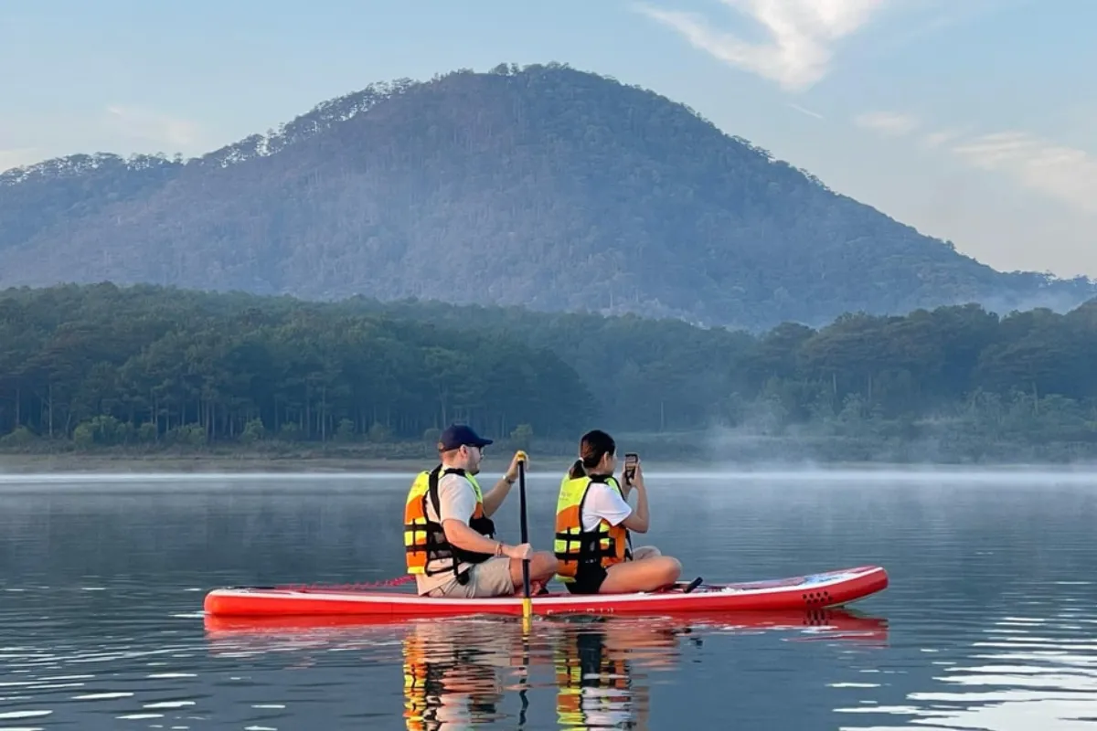Try Stand-Up Paddleboarding on Tuyen Lam Lake