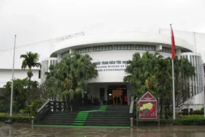 Exterior of the Vietnam Museum of Ethnology, a top Hanoi travel destination for culture